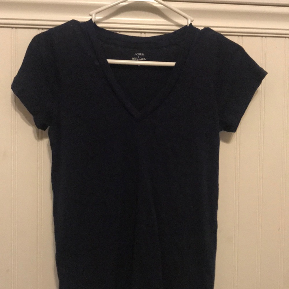 J-Crew linen v neck